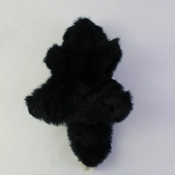 Vintage Folkmanis Skunk Plush Hand Puppet Black White Made in USA
