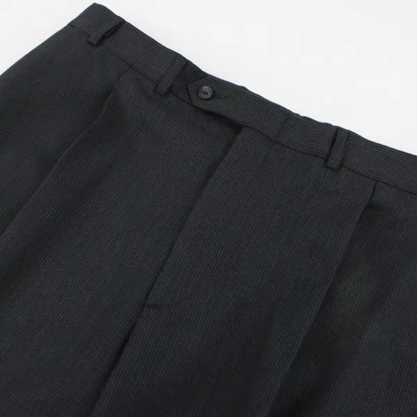 Slates Black Tapered-Leg Wool Blend Dress Pants Men's Size 38x32