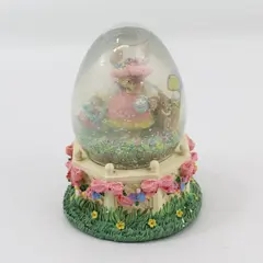 1993 Mercuries Musical Easter Bunny Snow Globe Egg Works