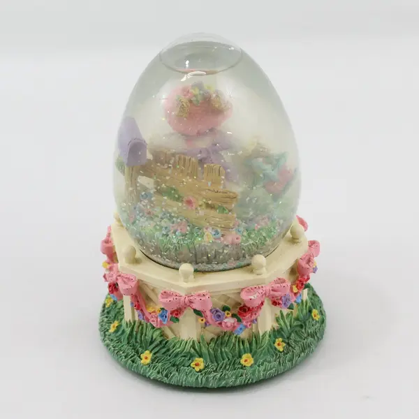 1993 Mercuries Musical Easter Bunny Snow Globe Egg Works