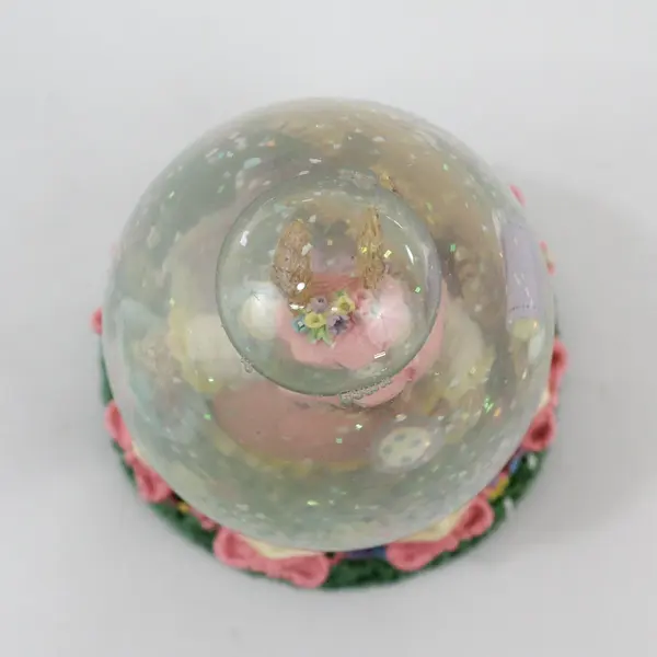1993 Mercuries Musical Easter Bunny Snow Globe Egg Works