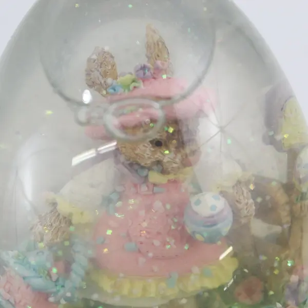 1993 Mercuries Musical Easter Bunny Snow Globe Egg Works