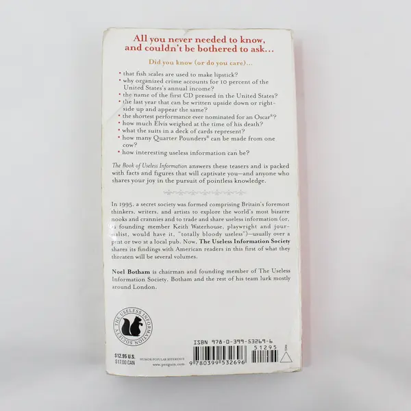 The Book of Useless Information by Noel Botham 2006 Paperback