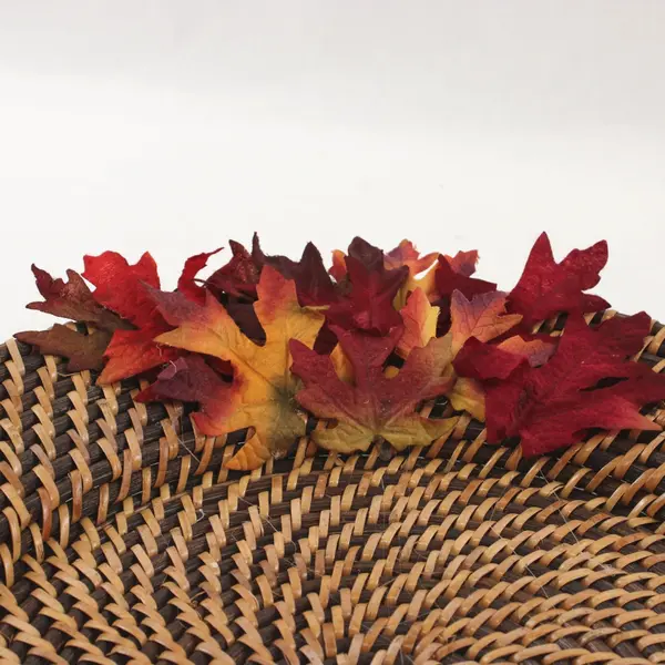 Set of 4 Woven Rattan Charger Plates Decorative Table Settings