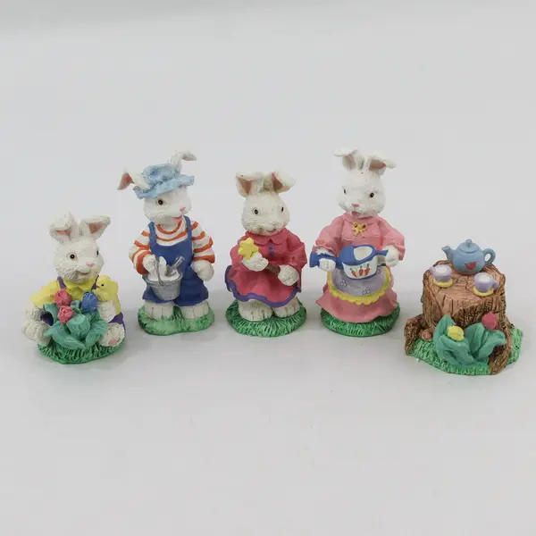 ABC Easter Wishing Well And Bunnies Lighted Set 50680