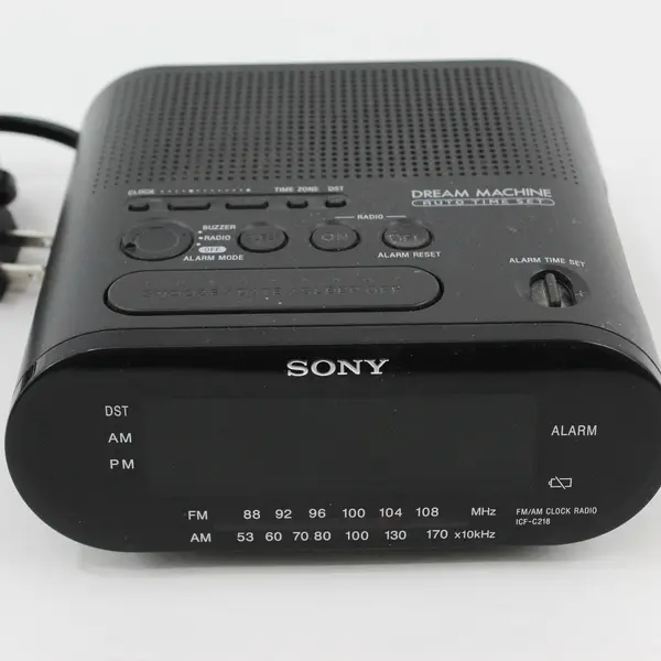 Sony Dream Machine Alarm Clock Radio ICF-C218 Tested Works Black 