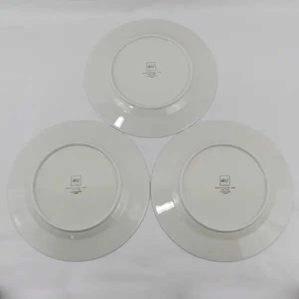 Set of 3 Mikasa Palatial Platinum L3235 10.75in Dinner Plates