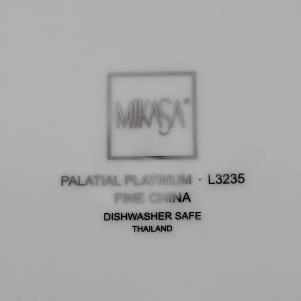 Set of 3 Mikasa Palatial Platinum L3235 10.75in Dinner Plates