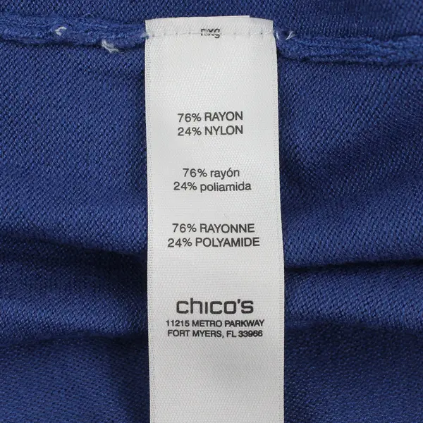 Chico’s Long Sleeve Blue Turtleneck Sweater Size 0/Small 