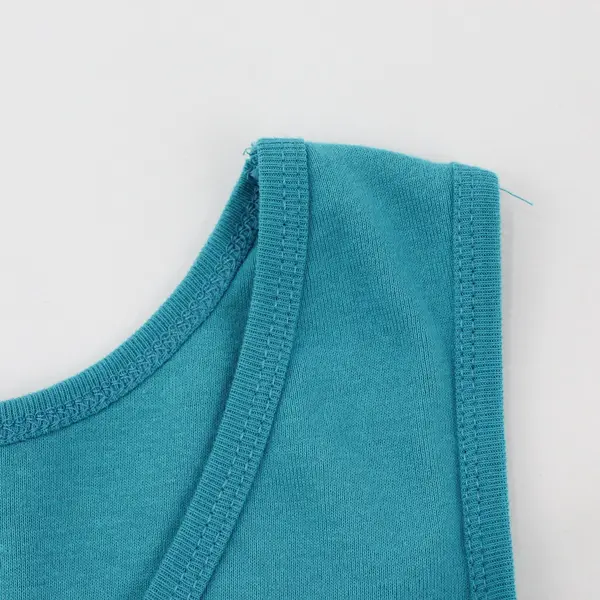 Basic Editions Teal Sleeveless V-neck Tank Top Women's M