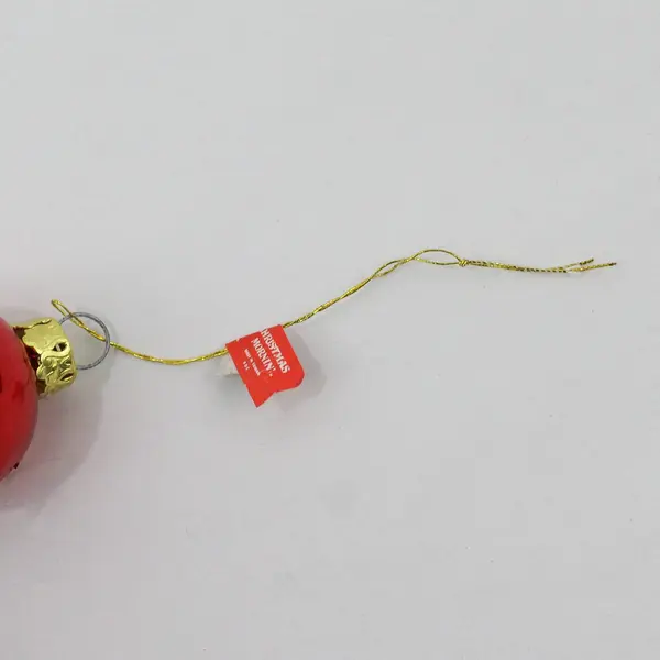 Lot of 7 Vintage Christmas Mornin' Red Tiered Glass Bauble Ornaments 5.5"