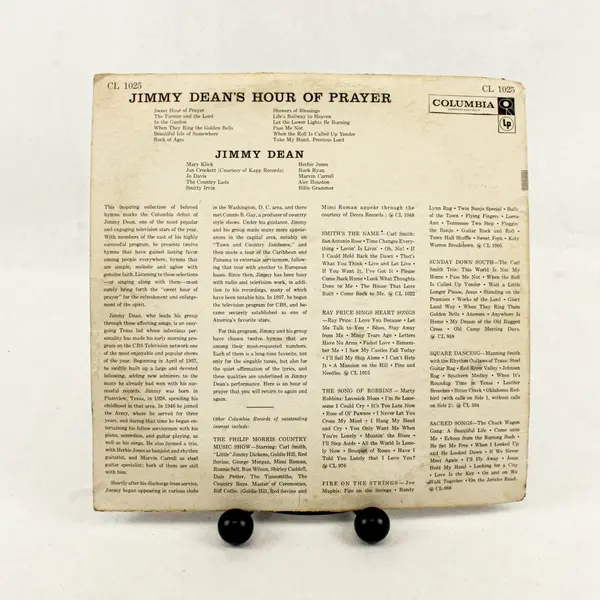 Jimmy Dean's Hour of Prayer 12" Vinyl Record