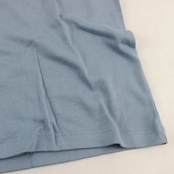 Cherokee Light Blue Short Sleeve Crewneck Ribbed Cotton Blend T-Shirt L