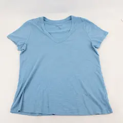 Universal Thread Women's Blue V-Neck Short Sleeve T-Shirt Size M