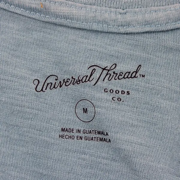 Universal Thread Women's Blue V-Neck Short Sleeve T-Shirt Size M