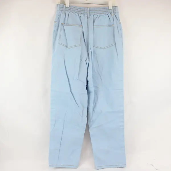 Blair Womens Light Blue Ankle Jeans Elastic Waist Pockets Size 14