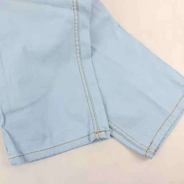 Blair Womens Light Blue Ankle Jeans Elastic Waist Pockets Size 14