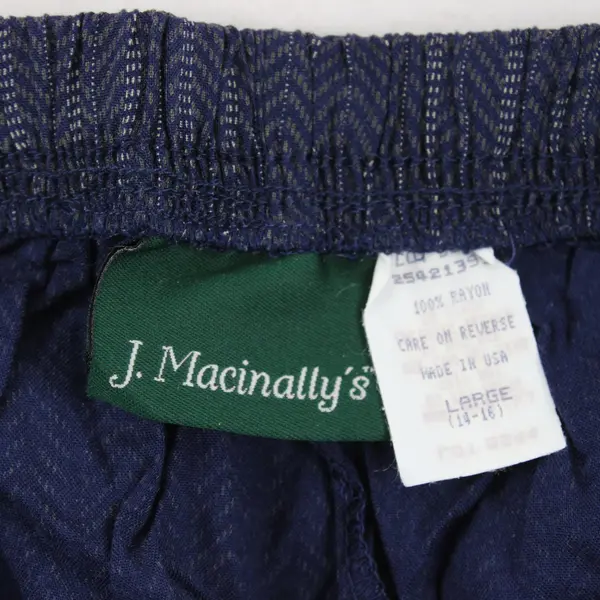 J. Macinally's Women's L Blue Striped Drawstring Pants Summer Coastal Chic