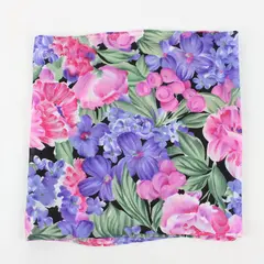Women's Pink Purple Green Floral Flower Rectangle Summer Light Scarf 44''x 11''