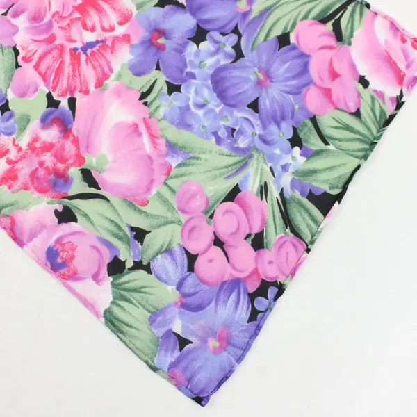 Women's Pink Purple Green Floral Flower Rectangle Summer Light Scarf 44''x 11''