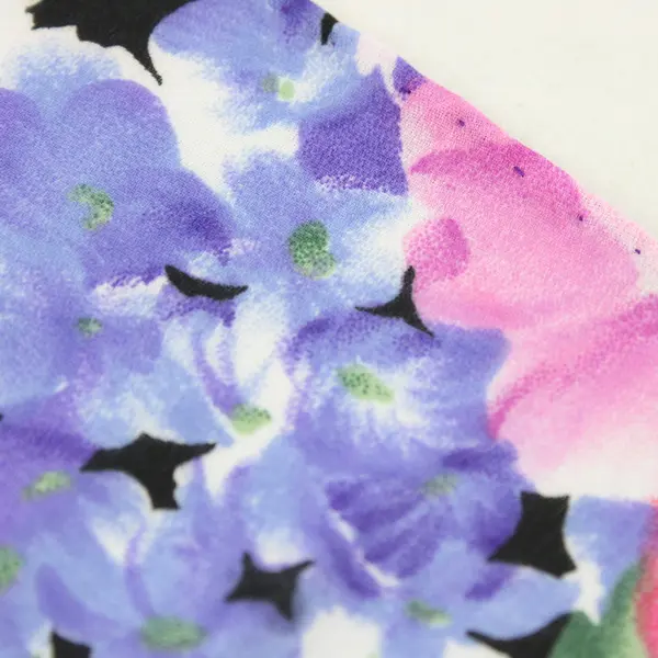Women's Pink Purple Green Floral Flower Rectangle Summer Light Scarf 44''x 11''