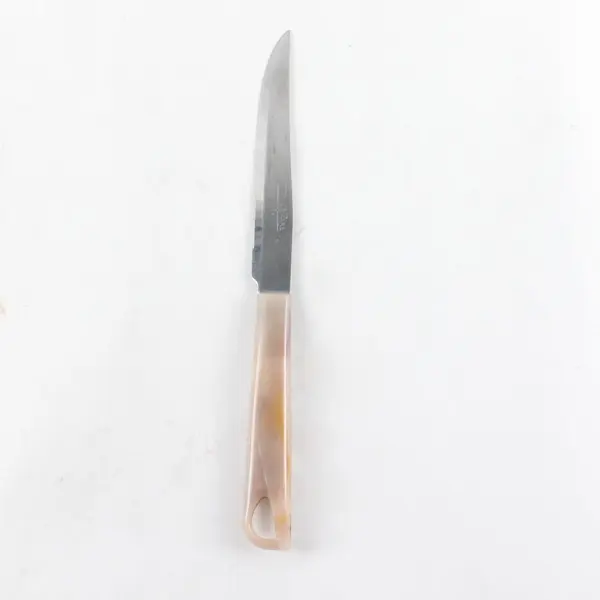Vintage MCM 1960s Tupperware  Serrated Knife Brown Marbled Handle