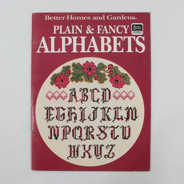 Lot 2 Vintage Cross Stitch Booklets Plain & Fancy Alphabets Inspired Scripture