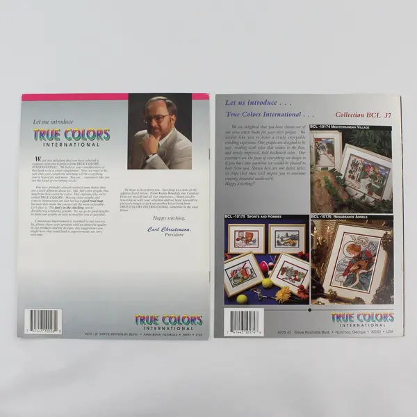 True Colors 1992 Cross Stitch Booklets: Party Time Babes, Mediterranean Village