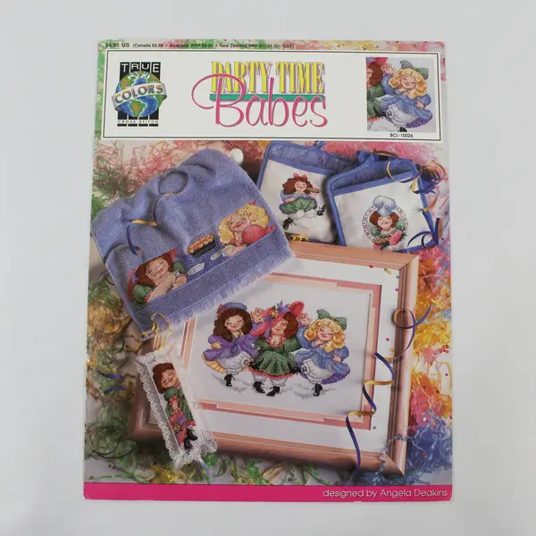True Colors 1992 Cross Stitch Booklets: Party Time Babes, Mediterranean Village