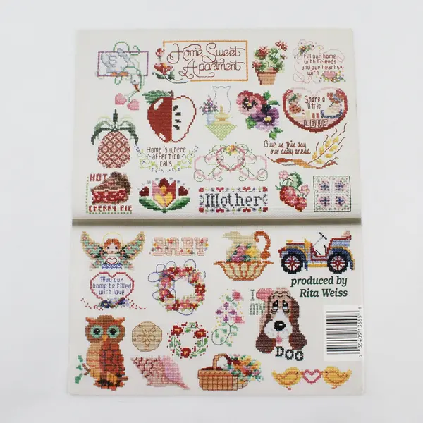 Vintage American School of Needlework 50 Cross Stitch Designs Sam Hawkins 1990