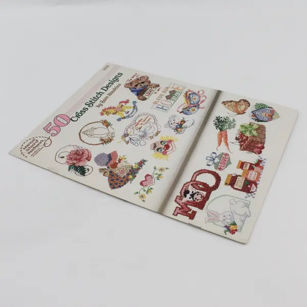 Vintage American School of Needlework 50 Cross Stitch Designs Sam Hawkins 1990