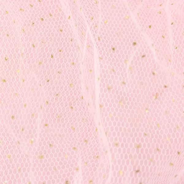 Pink and Gold Tulle Girls' Dress Up Wrap Skirt 27" Waist