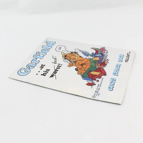 Vintage "Garfield at His Worst/Best!" Cross Stitch Pattern 1986 Millcraft Inc