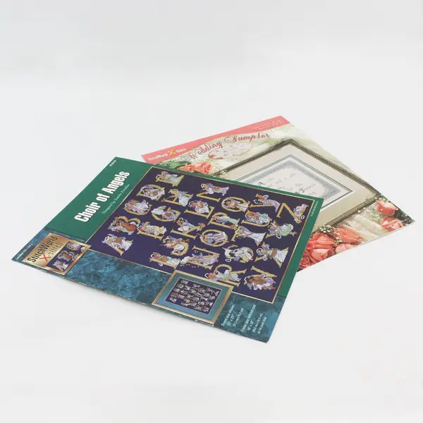 Lot of 2 Vintage Stitch World X-Stitch Patterns 1995 & 1997 Mixed Themes