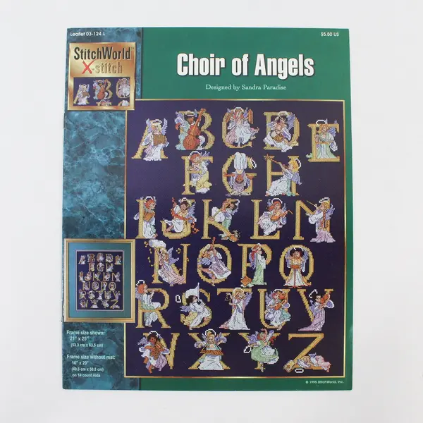 Lot of 2 Vintage Stitch World X-Stitch Patterns 1995 & 1997 Mixed Themes