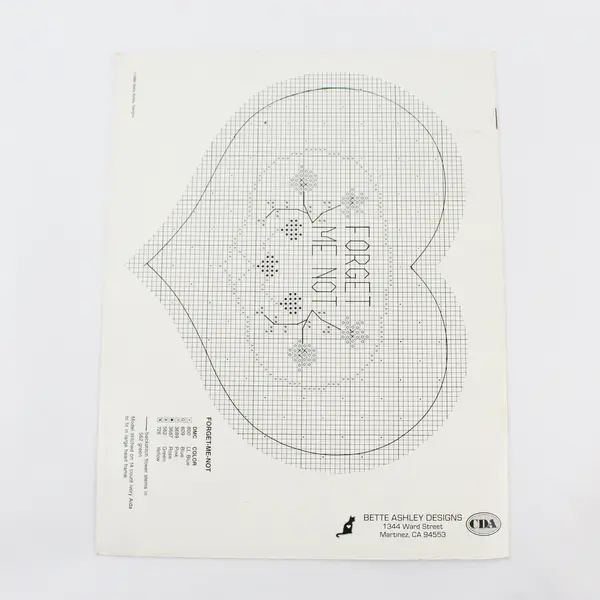 VTG 1986 Bette Ashley Designs Cross Stitch Pattern Booklet Affectionately Yours!