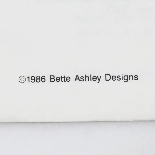 VTG 1986 Bette Ashley Designs Cross Stitch Pattern Booklet Affectionately Yours!