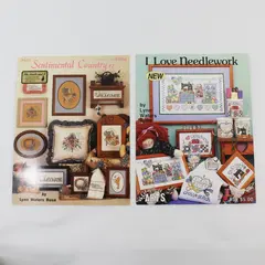 Lot 2 Lynn Waters Busa Sentimental Country #1 1990 I Love Needlework 1994