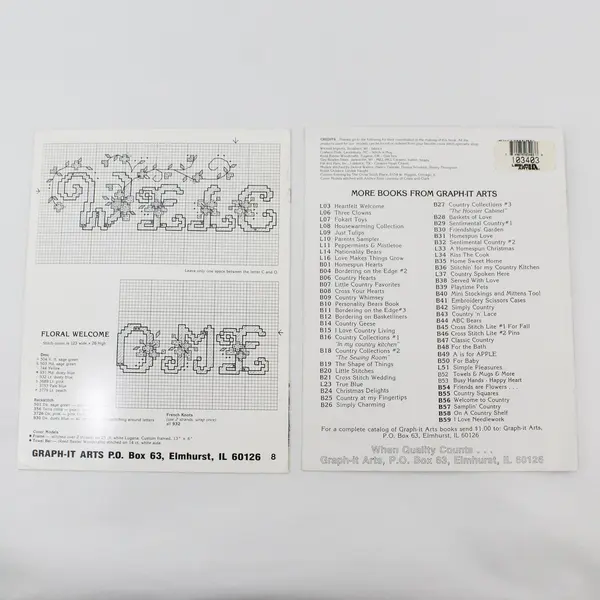 Lot 2 Lynn Waters Busa Sentimental Country #1 1990 I Love Needlework 1994