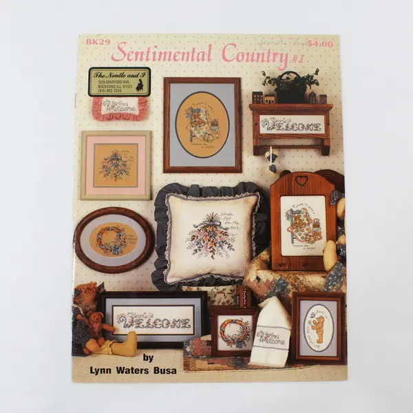 Lot 2 Lynn Waters Busa Sentimental Country #1 1990 I Love Needlework 1994