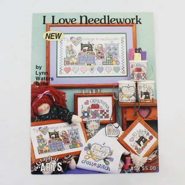 Lot 2 Lynn Waters Busa Sentimental Country #1 1990 I Love Needlework 1994