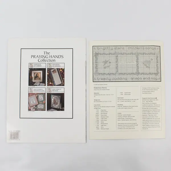 Lot of 2 Cross Stitch Speaking of Angels Praying Hands Angel Song Shepherds Bush