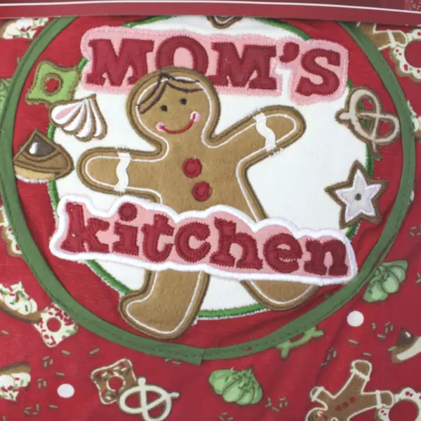 St. Nicholas Square Adult Apron & Pot Mitt Set Mom's Kitchen Gingerbread