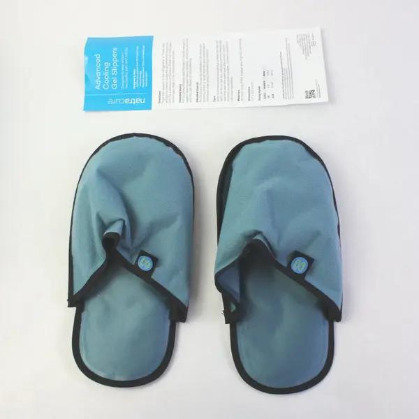 Natracure Blue Advanced Cooling Gel Slippers Neuropathy Relief Cold Therapy S/M