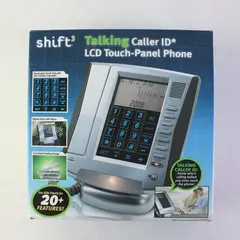 shift3 Talking Caller ID LCD Touch-Panel Corded Landline Phone Open Box