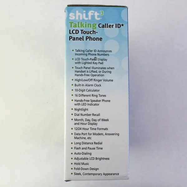 shift3 Talking Caller ID LCD Touch-Panel Corded Landline Phone Open Box