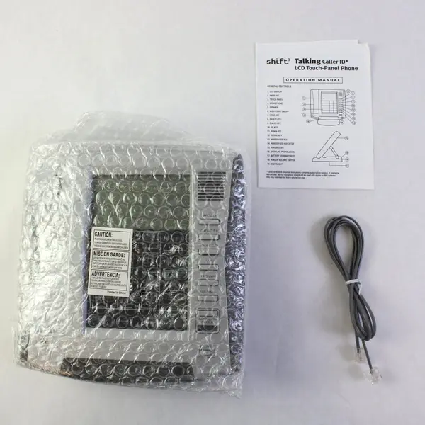 shift3 Talking Caller ID LCD Touch-Panel Corded Landline Phone Open Box