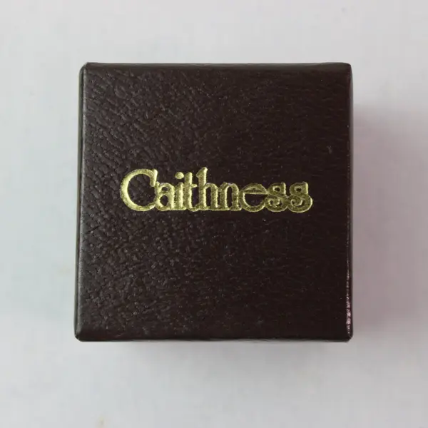 Caithness Clear Blue Rim Miniature Shot Glass Collectible Barware
