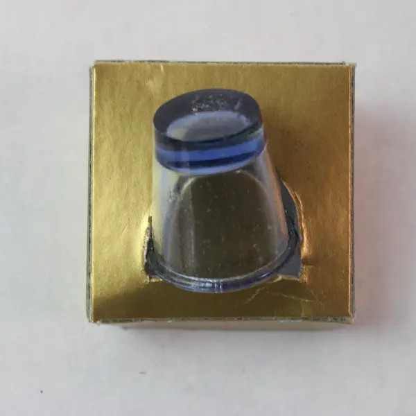 Caithness Clear Blue Rim Miniature Shot Glass Collectible Barware