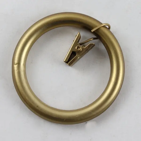 Lot of 14 Curtain Rings with Clips Gold & Silver Tone Stainless Steel